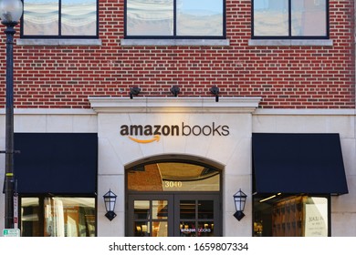 GEORGETOWN, DC -21 FEB 2020- View Of An Amazon Books Brick And Mortar Retail Store In Georgetown, Washington, DC.