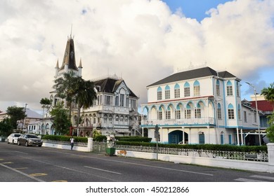 Georgetown Guyana - July 8 2016 - Street View Of Capital City Georgetown Guyana