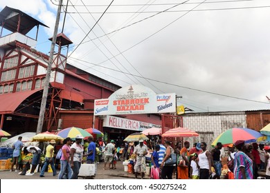 Georgetown Guyana - July 9 2016 - Stabroek Market At Georgetown