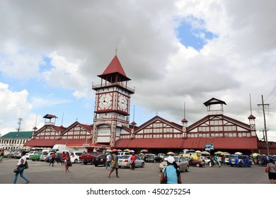 Georgetown Guyana - July 9 2016 - Stabroek Market At Georgetown