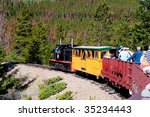 The Georgetown Loop Train going around the bend.