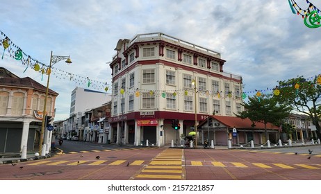 Georgetown, Penang Malaysia - May 17, 2022: The Amazing Scenery of around Armenian Street and Georgetown