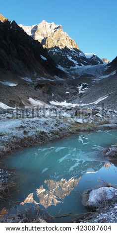 Georgia mountains and river in summer time