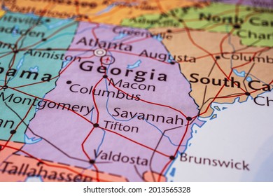 Georgia on the map of USA