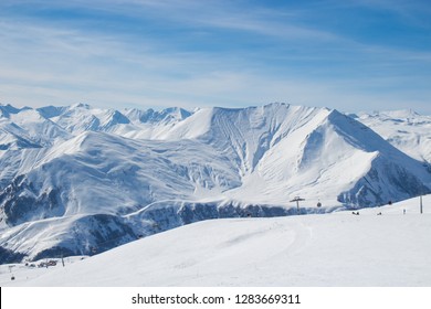 Georgia. Ski slopes in Gudauri.
