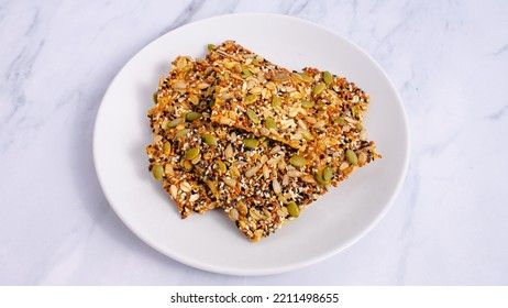 Georgian Caramelized Nuts - Gozinaki Isolated On White