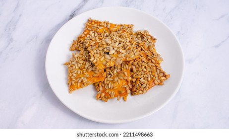 Georgian Caramelized Nuts - Gozinaki Isolated On White