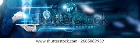 Geospatial Analyst - Cartographer using tablet analyzing GIS LiDAR point clouds and demographic overlay trends, real-time satellite imagery change detection. Spatial autocorrelation models.