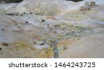 Geothermal features at "Bumpass Hell" in Lassen Volcanic National Park in California, United States. JULY 28, 2019.