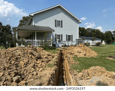 Geothermal ground loop installation in existing home