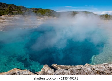 Geothermal hotsprings in Yellowstone National Park, USA - Powered by Shutterstock