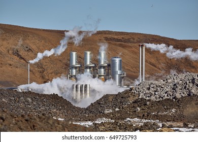 Geothermal Power Plant In Iceland