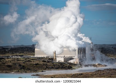 Geothermal Power Station In Iceland