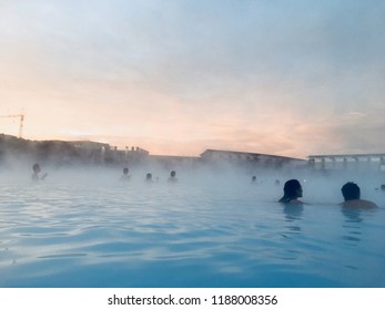 The geothermal waters of the beautiful Blue Lagoon in Iceland.  - Shutterstock ID 1188008356