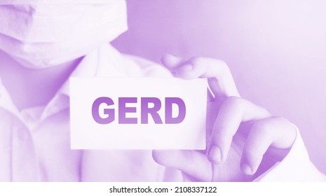 GERD Card In Hands Of Medical Doctor