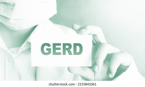 GERD Card In Hands Of Medical Doctor