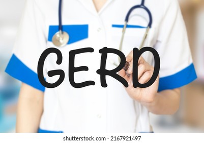 GERD Card In Hands Of Medical Doctor