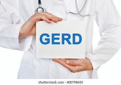 GERD Card In Hands Of Medical Doctor