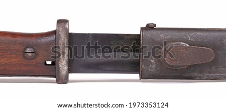 German army ww2 period bayonet (44asw), isolated on white
