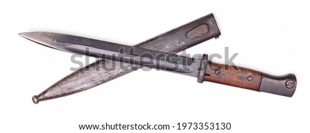 German army ww2 period bayonet (44asw), isolated on white