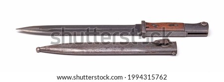 German army ww2 period bayonet (44asw), isolated on white