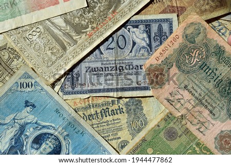 German banknotes from the first half of the 20th century 