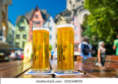 German Kölsch Beer In Cologne