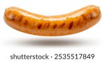 German bratwurst sausages isolated on white background. Grilled smoke beef sausage isolated on white background With clipping path.