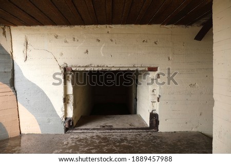 A German bunker from the second  World War in the province Zuid-Holland, the Netherlands
