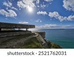 German bunker system as part of the atlantic wall in WW II in Brittany next to Camaret-sur-Mer, Brittany, France