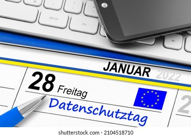 German Calendar 2022 January 28  European Data Protection Day