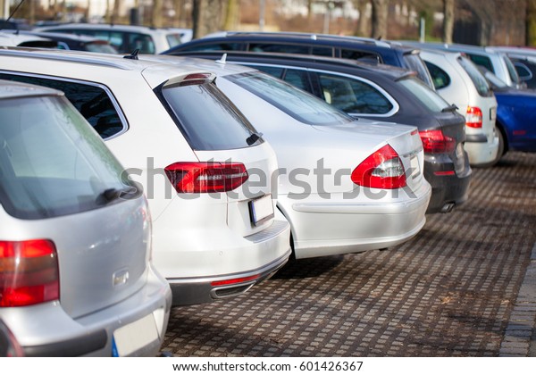 german cars on a parking\
area