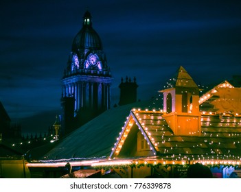 German Christmas Market At Leeds In The UK