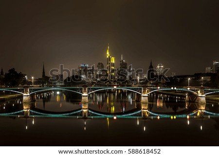 Similar – Frankfurt Bridge Magic