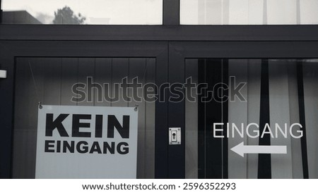 German communication - entry, no entry