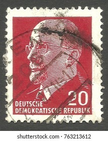 German Democratic Republic - Stamp Printed In1969, Heads Of State, Series Chairman Of The State Council Walter Ulbricht