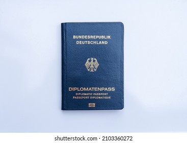 German Diplomatic Passport On White Background