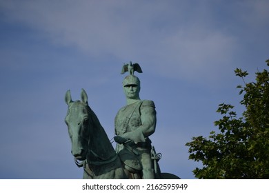 The German  Emperor Wilhelm On Horseback In Cologne