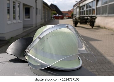 A German Fireman Helmet, Closeup