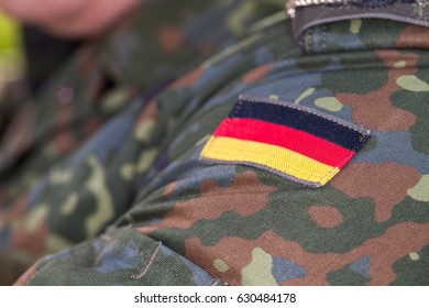 German Flag On German Army Uniform