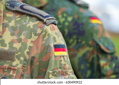 German Flag On German Army Uniform