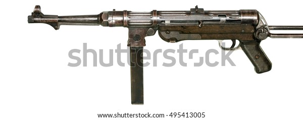 German Mp38 Submachinegun Isolated On White Stock Photo 495413005 ...