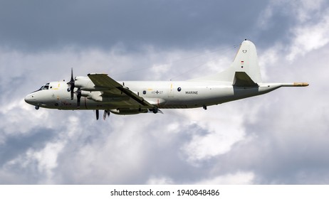 German Navy Lockheed P-3 Orion Patrol Aircraft In Flight. Germany - June 13, 2019