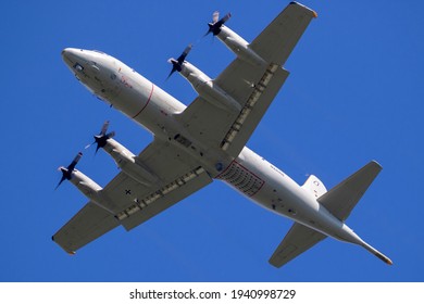 German Navy Lockheed P-3 Orion Patrol Aircraft In Flight. Germany - June 13, 2019