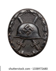 German Nazi Wound Badge Isolated On White.