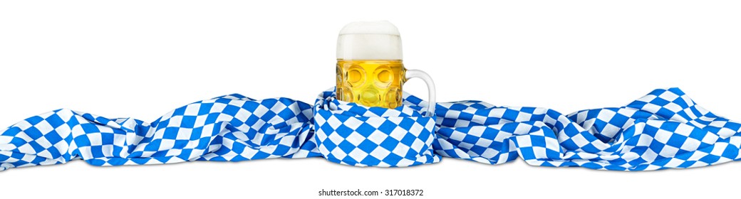 German Oktoberfest Beer Mug In Bavarian Flag