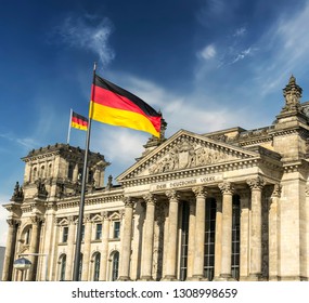 German Parliament Reichstag Building Berlin Germany Stock Photo ...