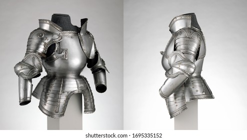 German Portions of a Field Armor  from different angles views, Medieval knight Armor
