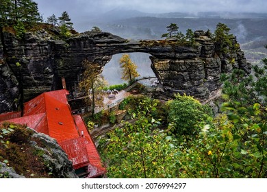  Pravčická brána (German: Prebischtor) is a narrow rock formation located in Bohemian Switzerland in the Czech Republic