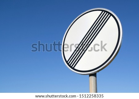 German road sign: end of previous limitation